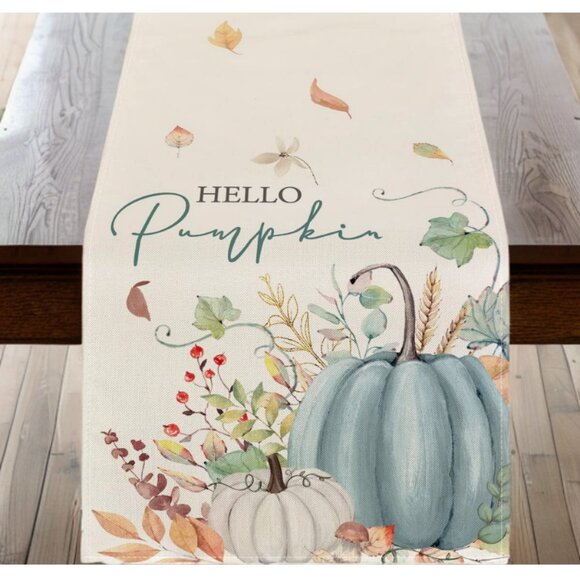 Other - Pumpkin Table Runner Decorative Cloth Fall Cottage Decor Thanksgiving Decoration